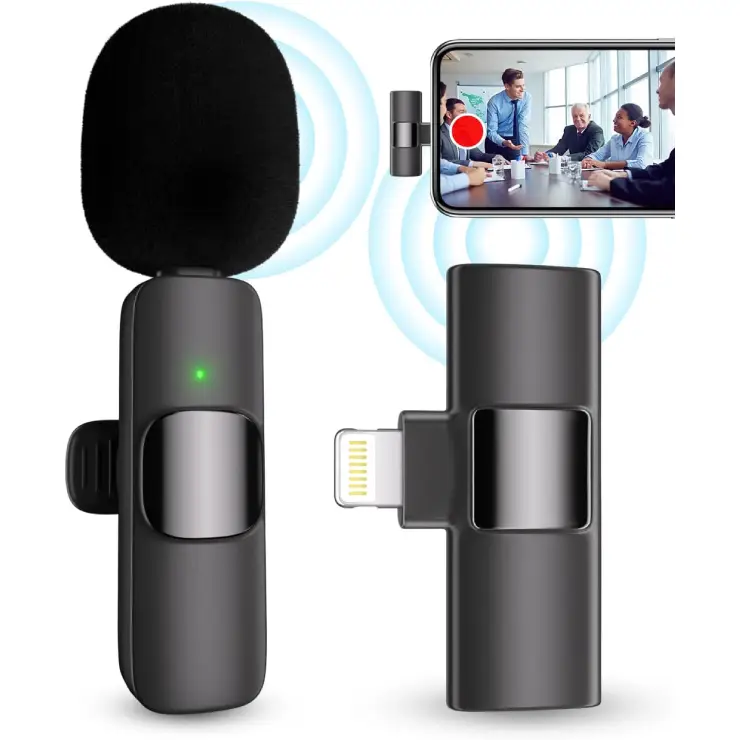 Dual Wireless Lavalier Microphone for iPhone, iPad – Perfect for Video Conferencing, Recording, and Live Streaming – Best Selling Product in UK - Image 2