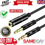 3.5mm Y Splitter | 2 Male to 1 Female Audio UK