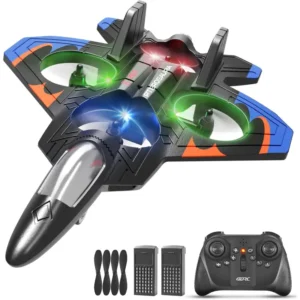 4DRC V32 Foam Remote Control Airplane – RC Fighter Jet with LED Lights, 360° Flip & Stunt Roll – Best Selling Product in UK