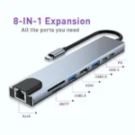 8 in 1 USB C Hub | 4K HDMI Multiport Adapter UK - Image 2