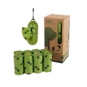 Dog Poop Bag Dispenser & 8 Rolls | Leak-Proof Scented Bags