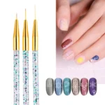3Pcs Nail Art Brush Set – Fine Line Drawing Pens for nail art tools UK - Image 2