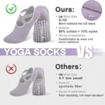 Anti-Slip Yoga Socks | Light Blue Pilates Grips UK