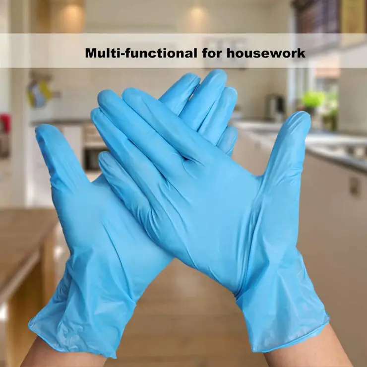 Blue Nitrile/Vinyl Blend Exam Gloves – Powder Free – Best Selling Product in UK - Image 4