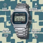 Casio Watch A158WA-1DF Stainless Steel Digital Watch - Image 2