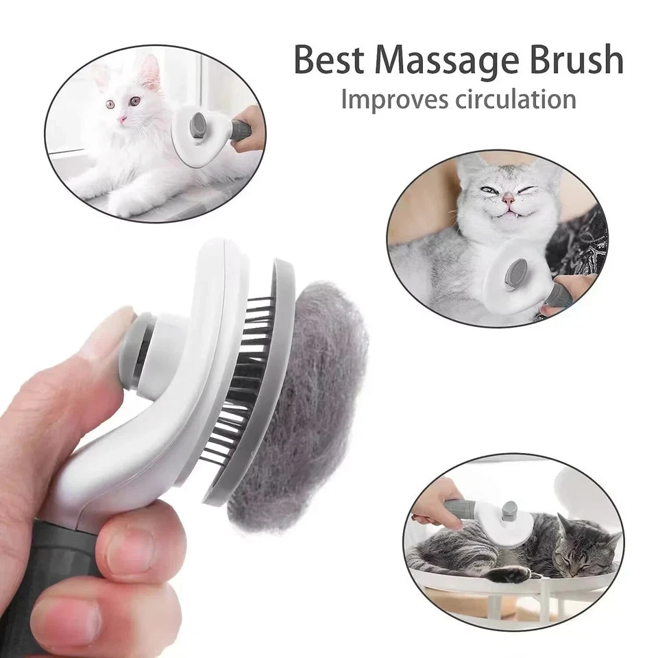 Pet Hair Remover Brush for Dogs & Cats Cleaning Slicker Comb - Image 4