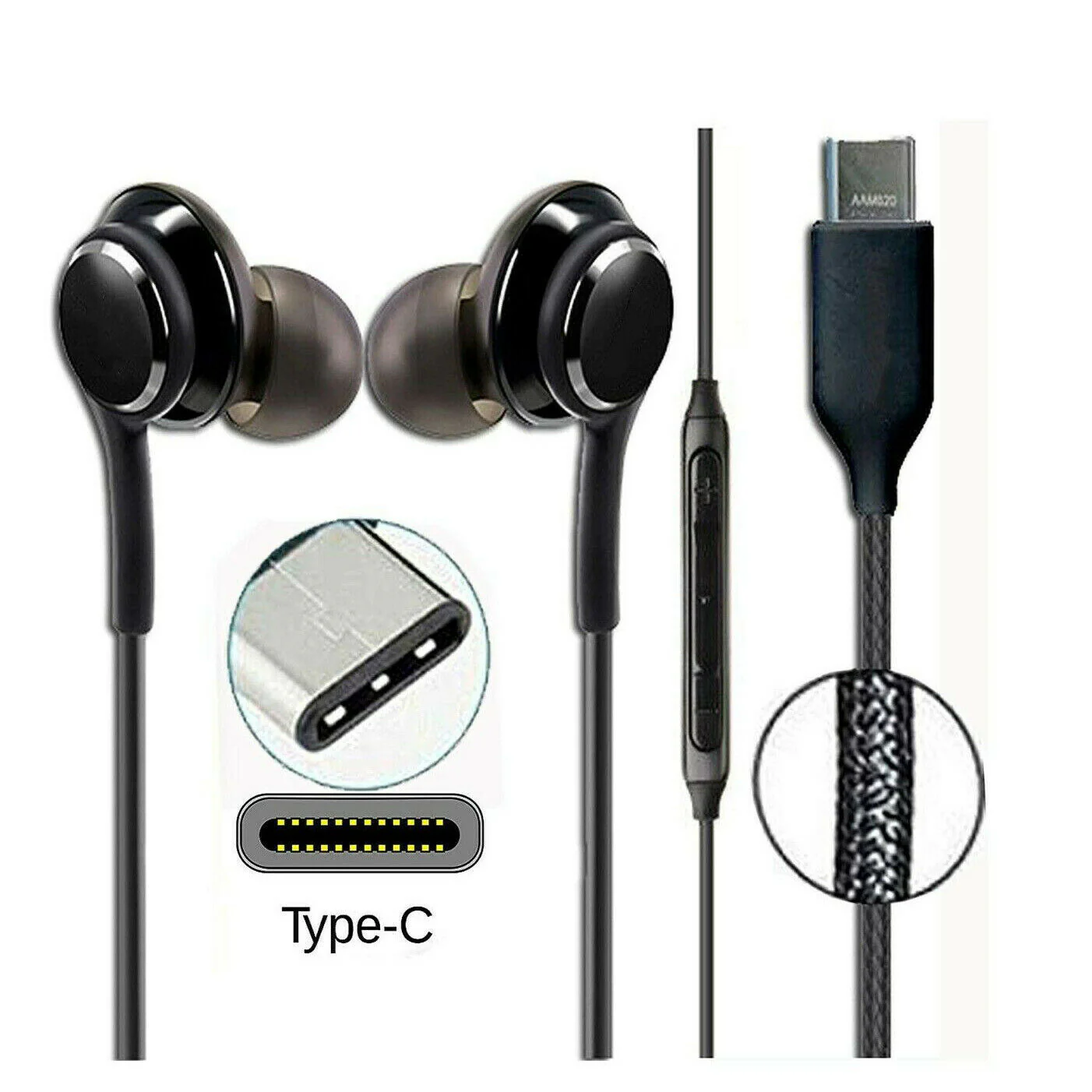USB Earphones – C type Earphones with Mic wired Best earbuds in uk
