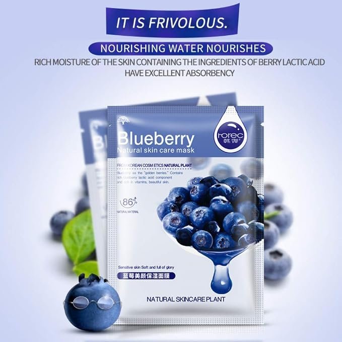 Blueberry Moisturizing Facial Mask – Best Selling in UK - Image 2