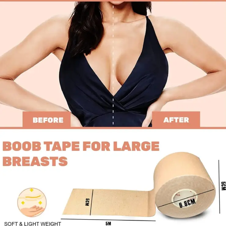 Boob Tape with 2 Nipple Covers – Reusable Breast Lift Tape – Best Selling Product in UK - Image 3