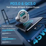 100W PD QC Pull Ring Fast Charging Car Charger | USB C Car Phone Charger Adapter – Best Selling Product in UK - Image 2