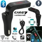 Bluetooth FM Transmitter for Car Accessories +  USB Charger, Hands-Free - Image 2