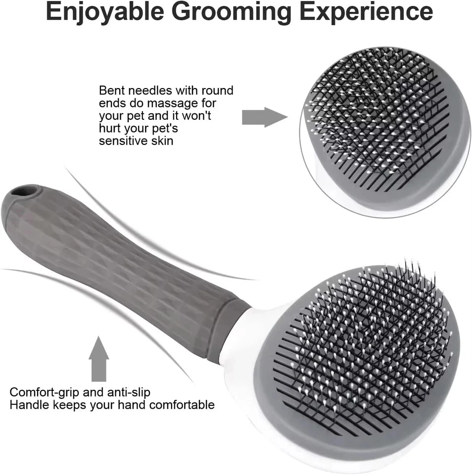 Pet Hair Remover Brush for Dogs & Cats Cleaning Slicker Comb - Image 2