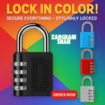 Heavy-Duty Combination Padlock | 4-Digit Password Lock – Anti-Theft Weatherproof Security Lock for Gate, Gym– Best Selling Product in UK