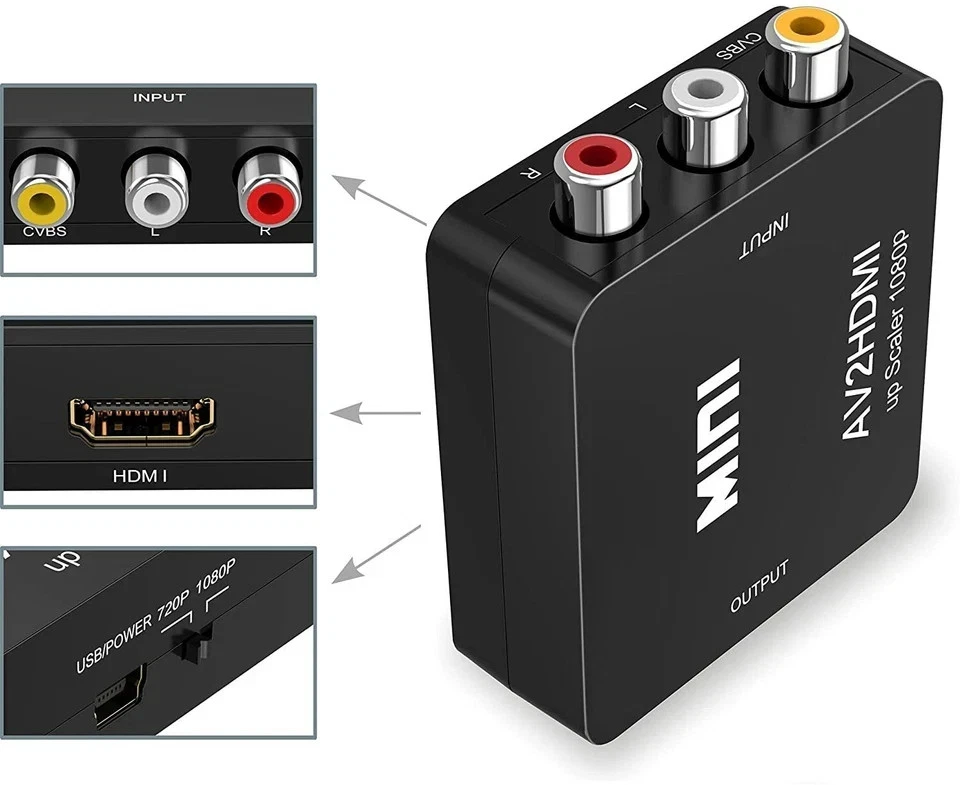AV to HDMI 1080P RCA CVBS Video Audio Converter – Best Selling Product in UK - Image 4