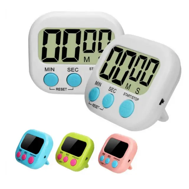 Digital Kitchen Timer with Magnetic Back – Large LCD Countdown Clock – Best Selling Product in UK