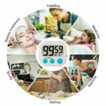Digital Kitchen Timer with Magnetic Back | Large LCD Countdown Clock | baking accessories UK - Image 2