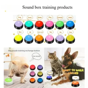 Dog Voice Button | Red Blue Green Yellow Pink UK
