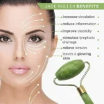 Jade beauty facial roller UK – Natural Jade Stone Facial, Eye, Neck & Body Massager Tool - Image 2