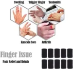 10 Pc Stretchy multi-pack finger sleeves Support for Arthritis, Sports lightweight finger brace UK - Image 5