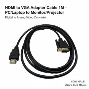 HDMI to VGA Adapter Cable 1m and 1.8m β PC Laptop to Monitor & Projector β Best Selling Product in UK