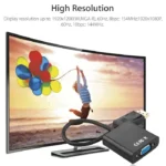 HDMI to VGA Adapter Cable 1m and 1.8m – PC Laptop to Monitor & Projector – Best Selling Product in UK - Image 2