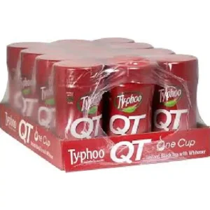 Typhoo QT Instant Tea Drink 125g x 12 Jars – Instant Black Tea with Whitener – Bundled by The Great British Kitchen – Best Selling Product in UK