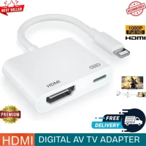 Lightning HDMI Adapter | 1080P TV AV Cable iPhone UK