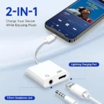 2-in-1 Audio Adapter | iPhone Lightning to 3.5mm UK - Image 2