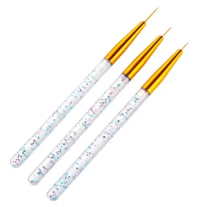 3Pcs Nail Art Brush Set – Fine Line Drawing Pens for nail art tools UK