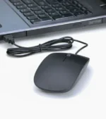 Slim Wired Mouse | Black Optical USB PC Laptop UK - Image 4