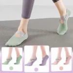 Anti-Slip Yoga Socks | Light Blue Pilates Grips UK - Image 4