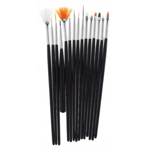 15-Piece Nail Art Brush Set – Dotting, Painting & Design Tools for UV Gel & Acrylic Nails – Best Selling Product in UK