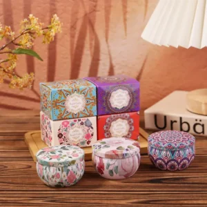 Scented Mandala Candle | Lemongrass Tin Jar UK