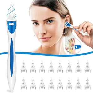 Spiral Ear Wax Remover Set | Soft Silicone Ear Cleaner with 16 Tips – Best Selling Product in UK
