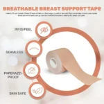 Boob Tape with 2 Nipple Covers – Reusable Breast Lift Tape – Best Selling Product in UK - Image 2
