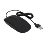 Slim Wired Mouse | Black Optical USB PC Laptop UK