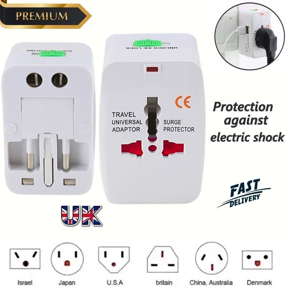 Travel Star International Travel Adapter ITA01 | Universal Travel Adaptor – UK, AUS, US, CN All-in-One Charger – Best Selling Product in UK