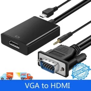 VGA to HDMI Cable | 1080P Video Converter UK