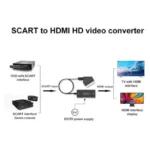 SCART HDMI Cable With Charger | 1080P Video Converter UK - Image 3